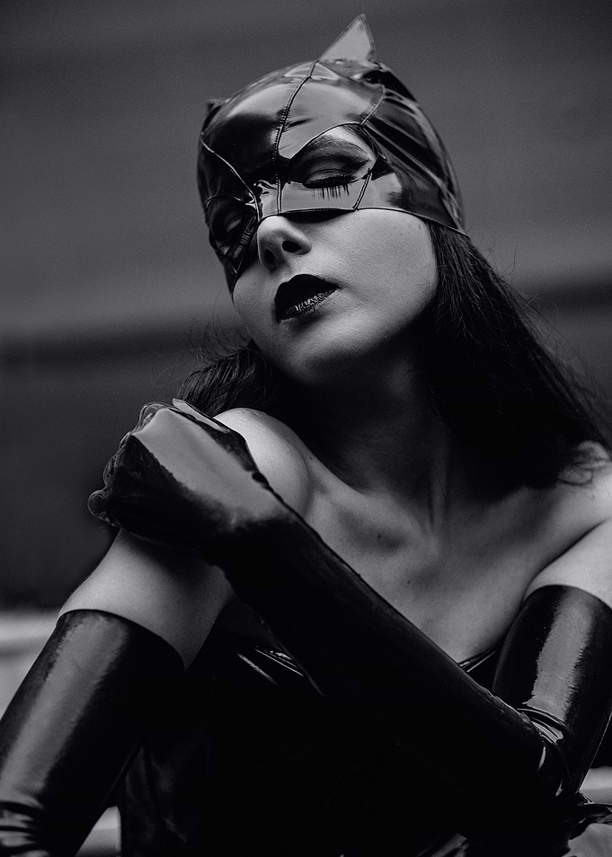 Catwoman in Black and White