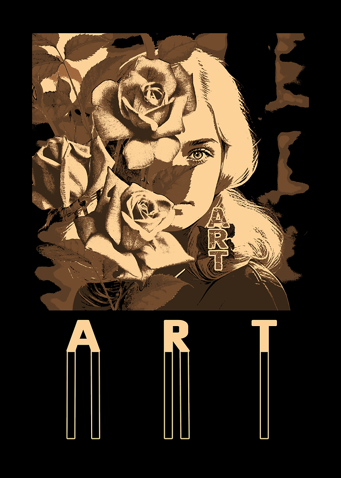 Rose and Woman Art Print