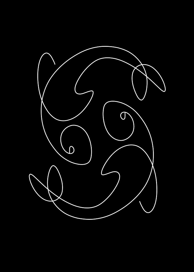 Two Fish Line Art