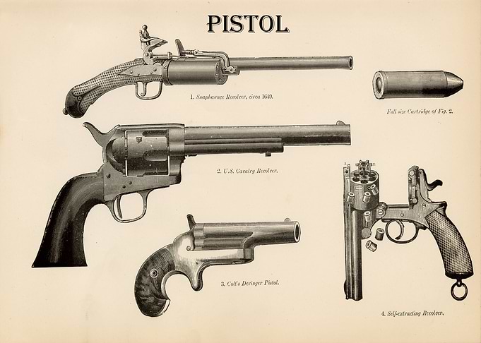 Vintage Pistol Illustrations