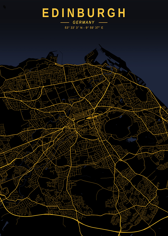 Edinburgh Golden City Map