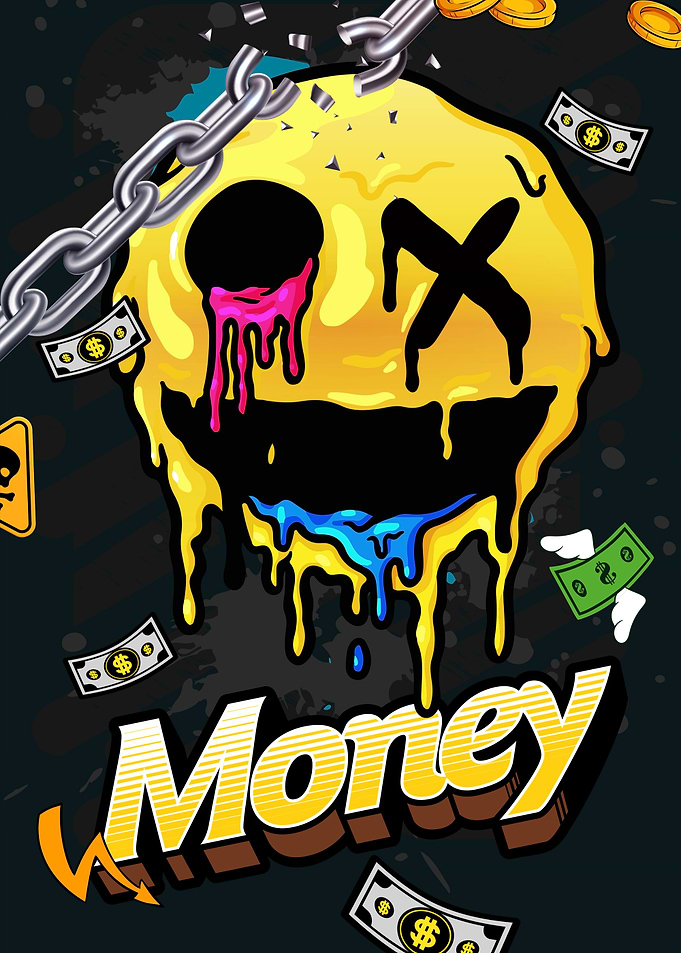 Melting Smiley Face Money