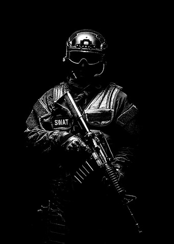 SWAT Officer Silhouette