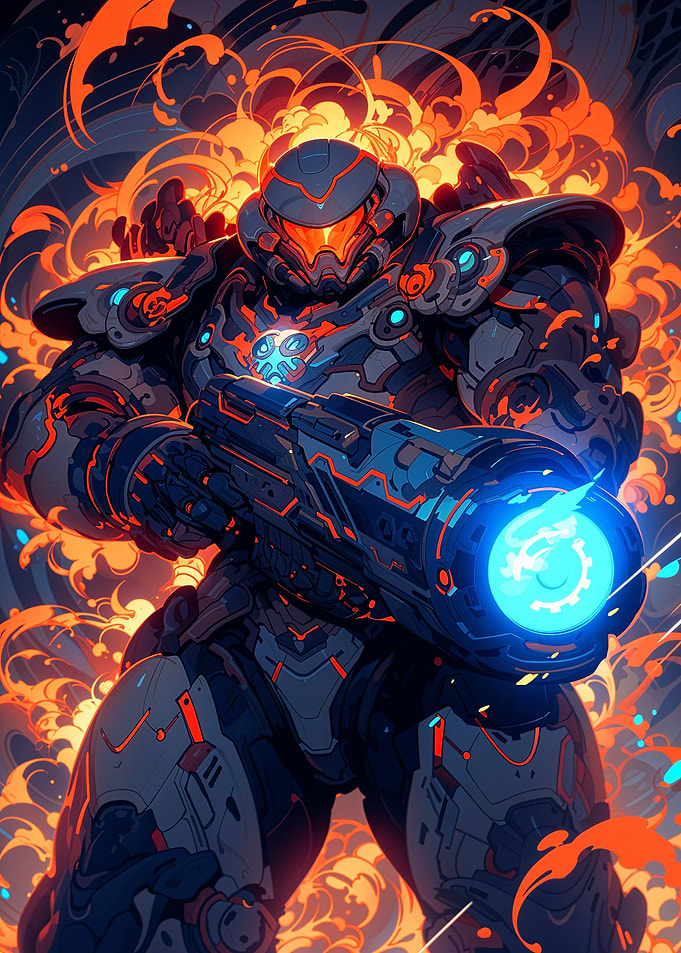 Mech Warrior in Action