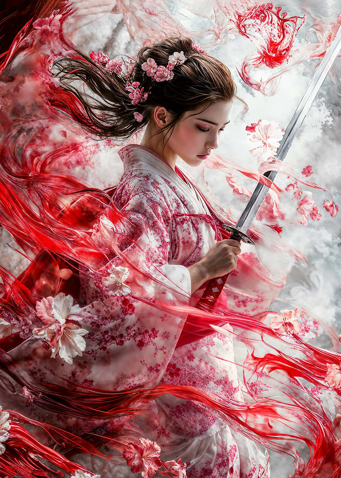 Samurai Geisha with Katana