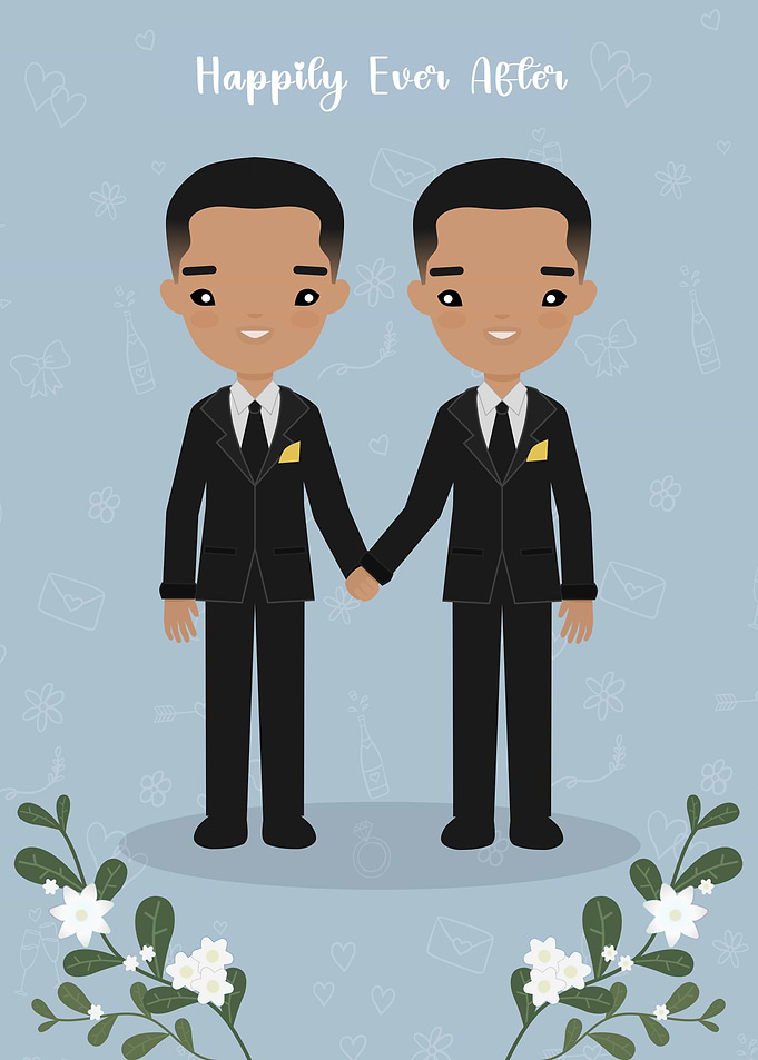 Gay Wedding Illustration