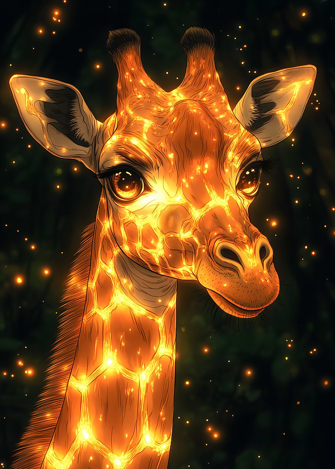 Glowing Giraffe Animal