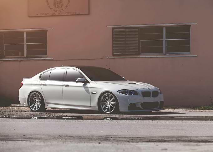 White BMW Sedan