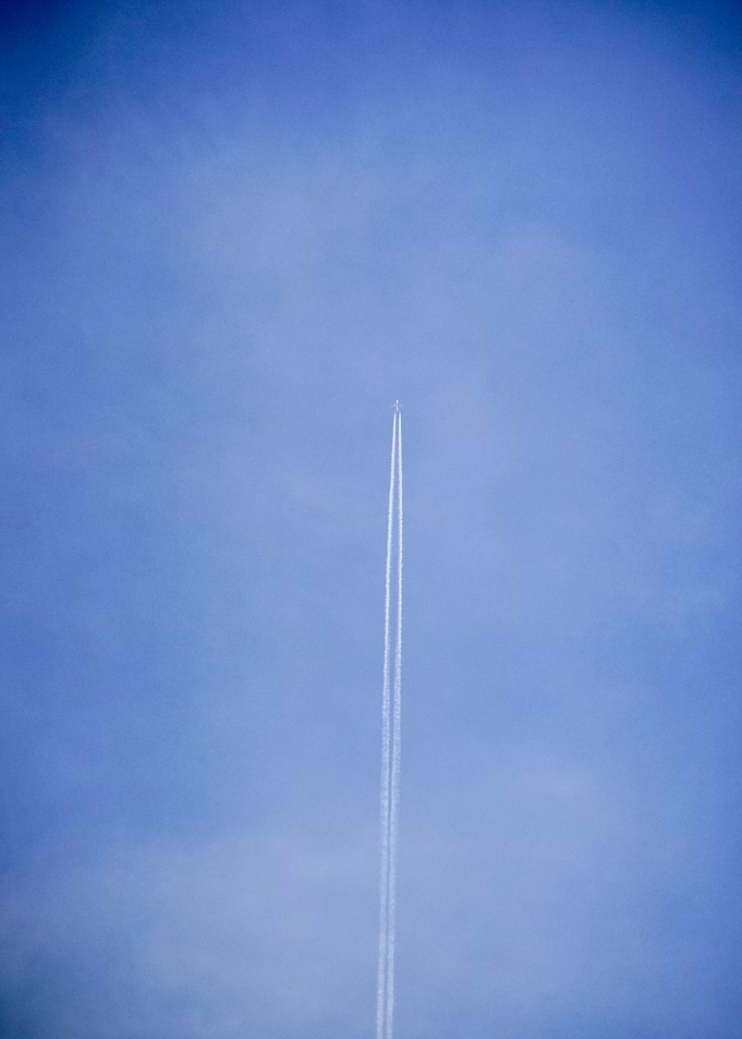 Trail in Blue Sky