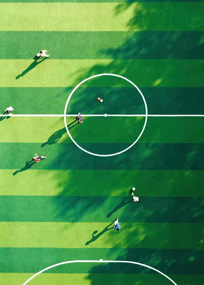 Aerial View of Soccer Field