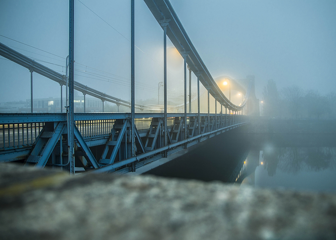 bridge in the fog