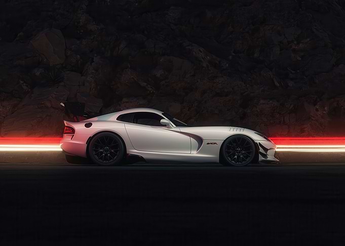 White Dodge Viper ACR