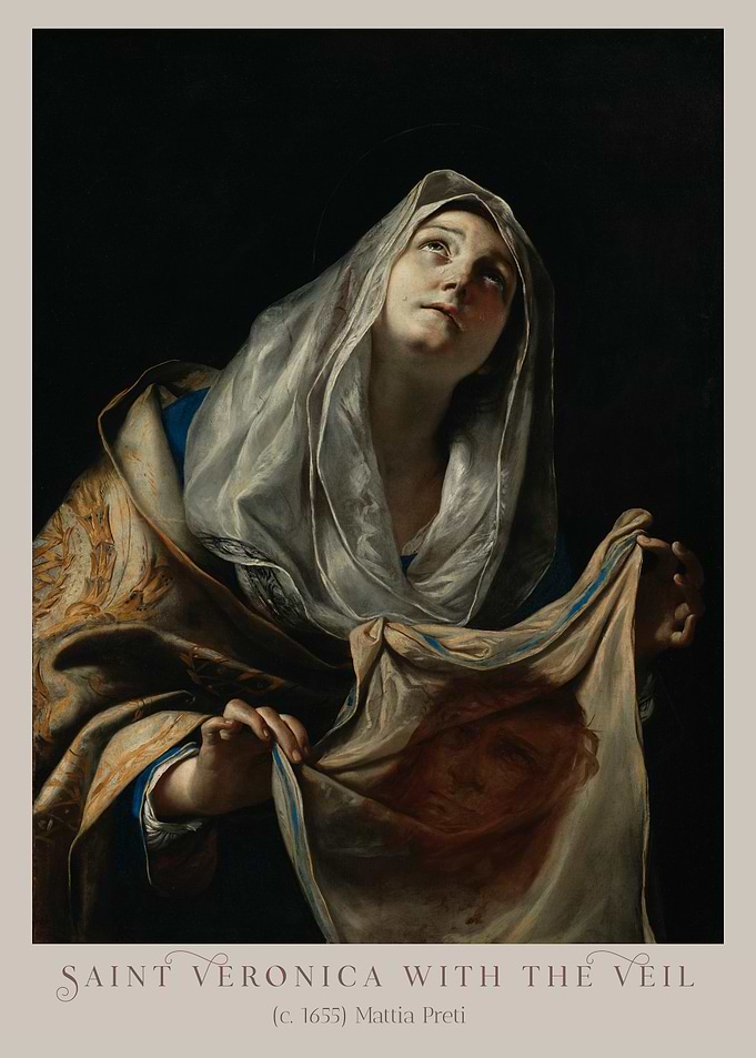Saint Veronica with the Veil (c. 1655) by Mattia Preti