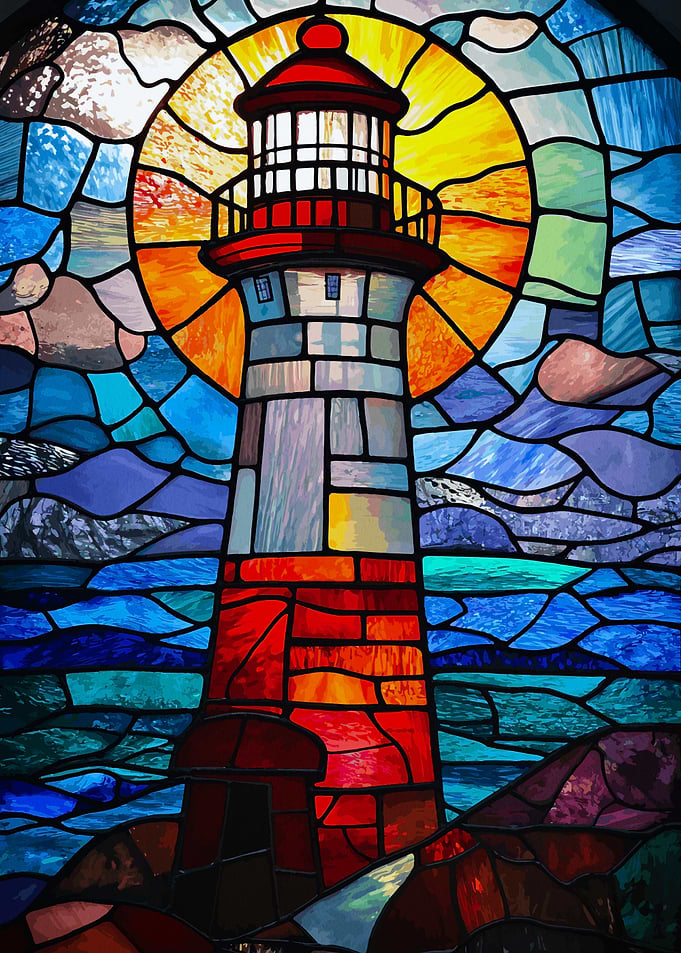 Stained Glass Lighthouse