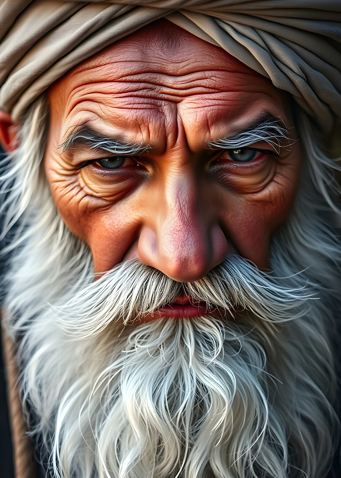 Close-up Portrait of an Old Man
