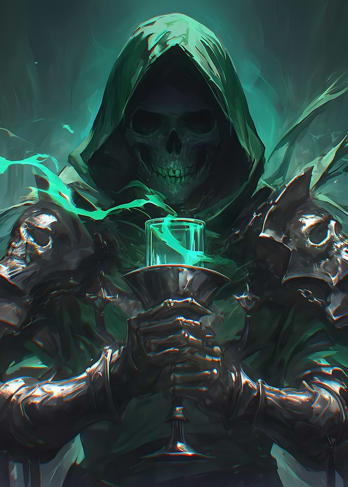 Green Hooded Skeleton