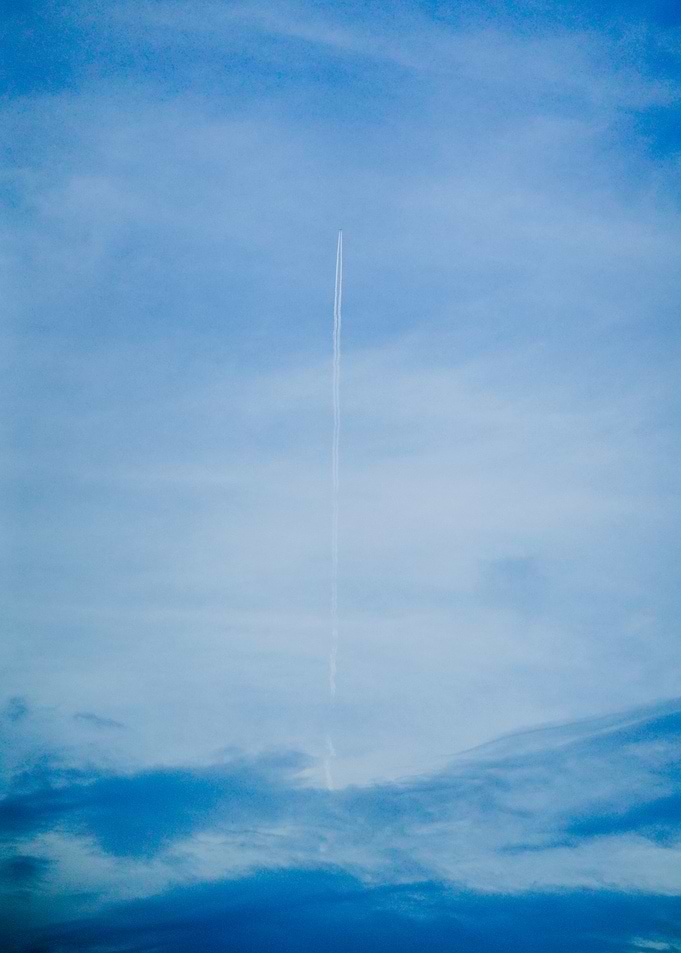 Trail in Blue Sky