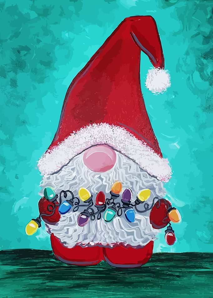 Christmas Gnome with Lights