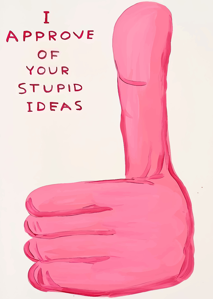 Pink Thumbs Up Art