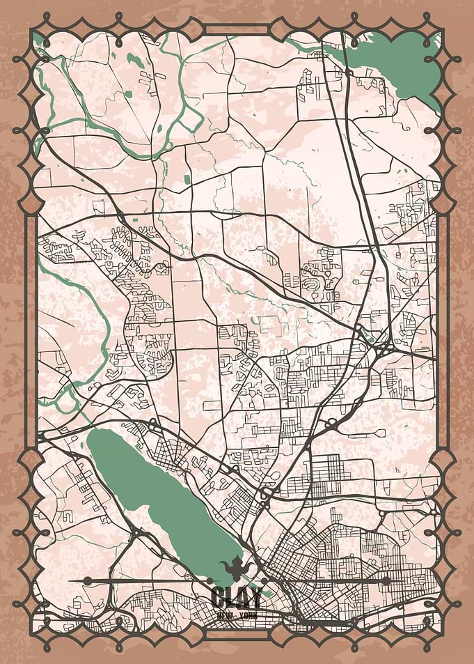 Clay, New York Map