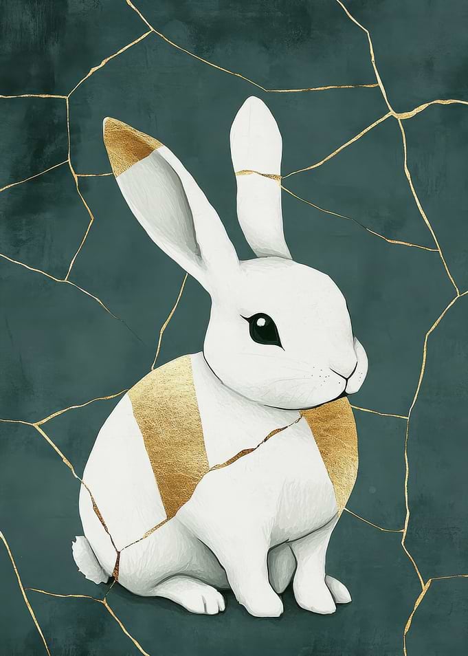Gold Crackle Rabbit
