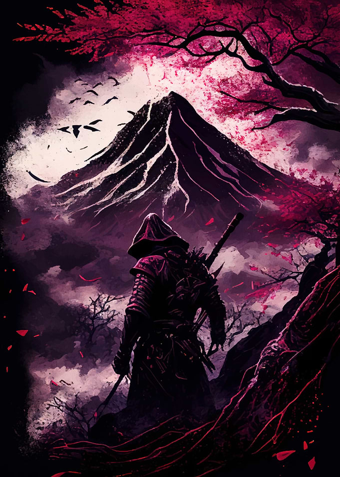 Samurai and Mountain