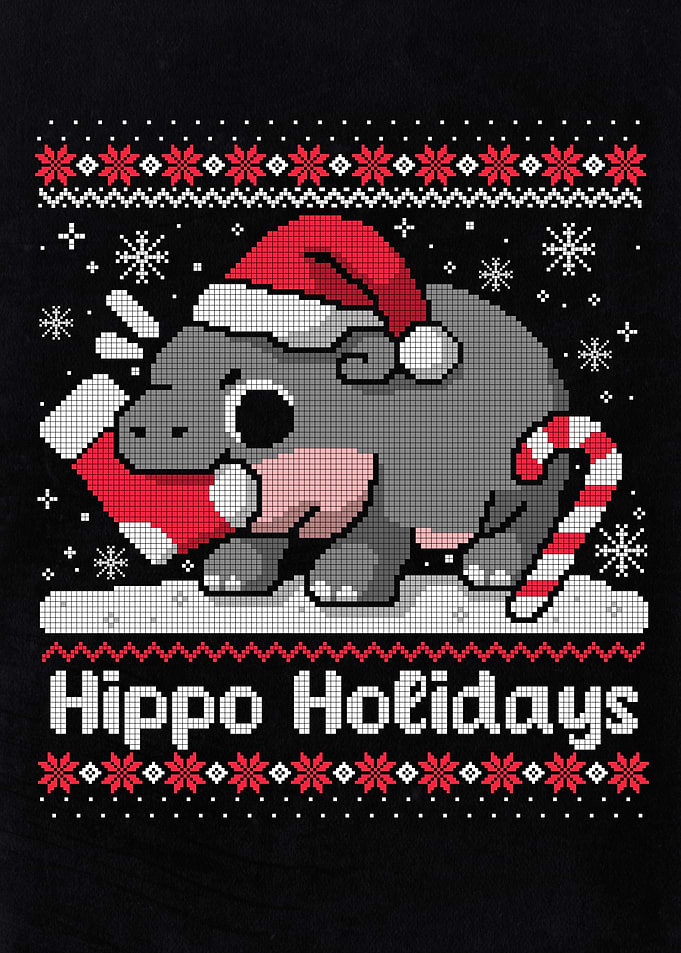Hippo Holidays christmas Sweater