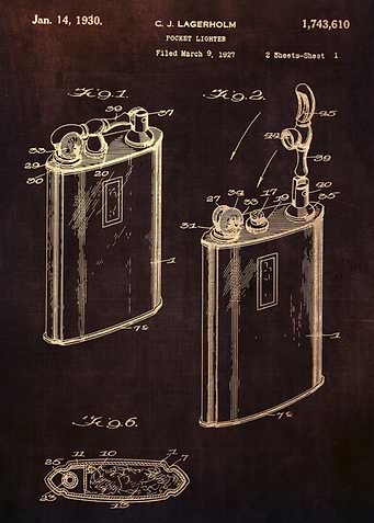 1927 pocket lighter patent art