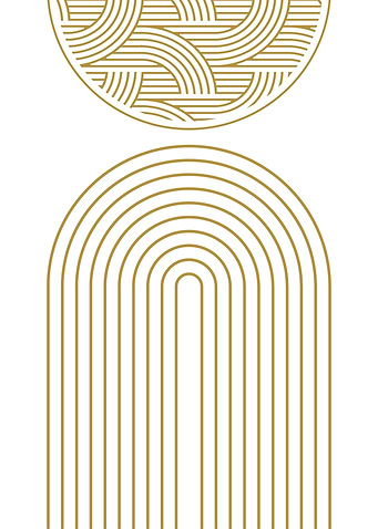 Golden Geometric Shapes