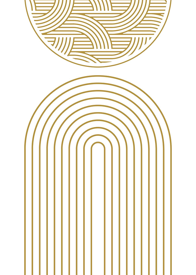 Golden Geometric Shapes