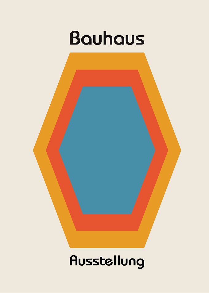 Bauhaus Geometric Poster Germany