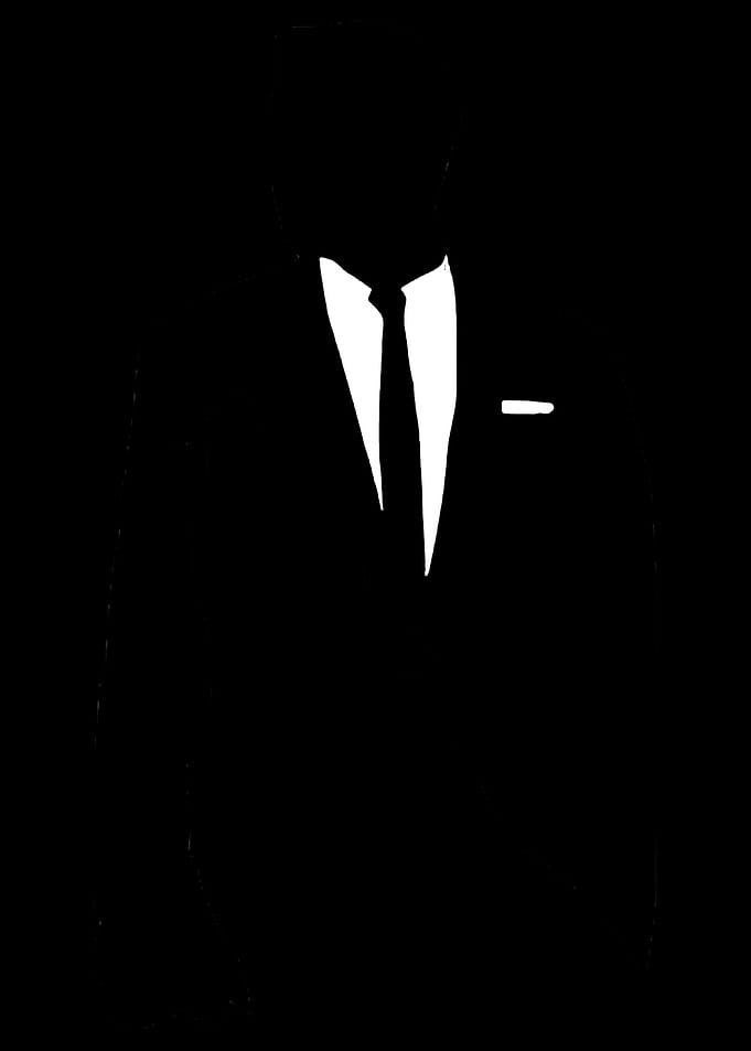Silhouette of a Man in a Suit