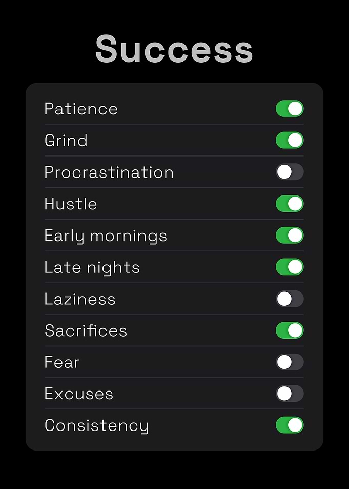 Success Checklist