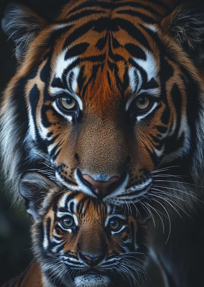 Tiger Cub and Mother