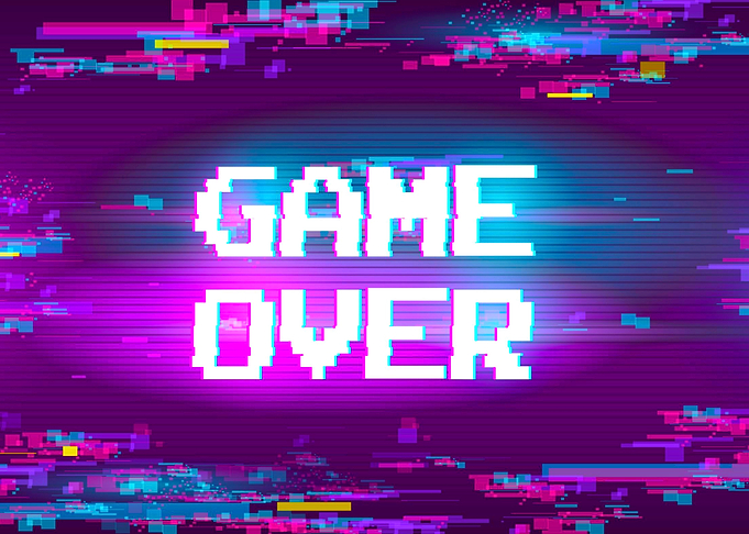 Game Over Glitch Art