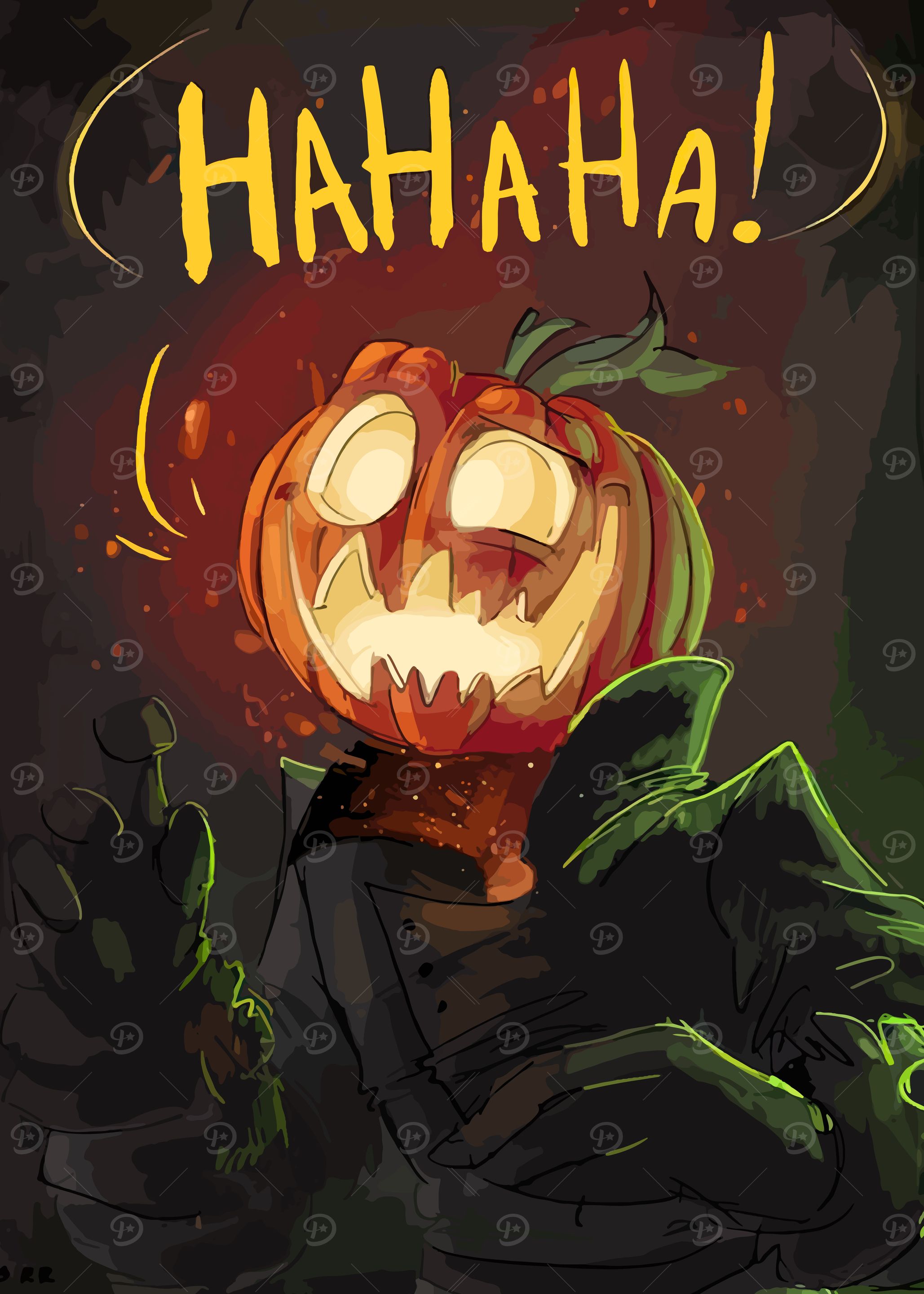Laughing Pumpkin Man