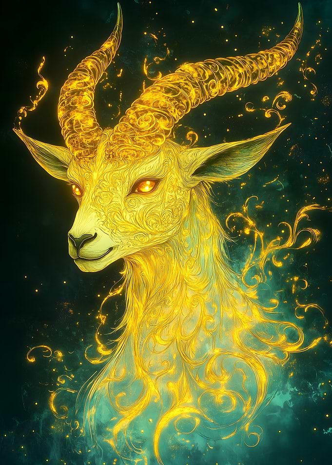 Golden Goat Antelope Animal