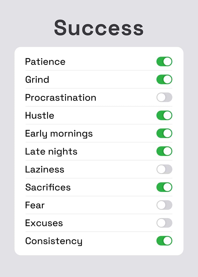 Success Checklist