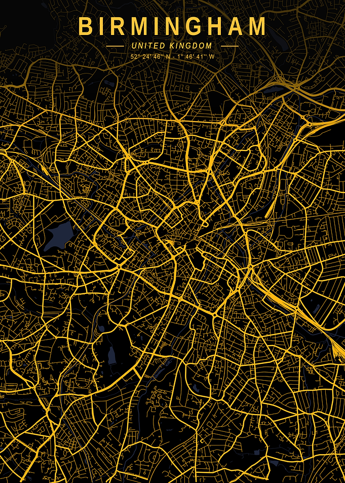 Birmingham Golden City Map