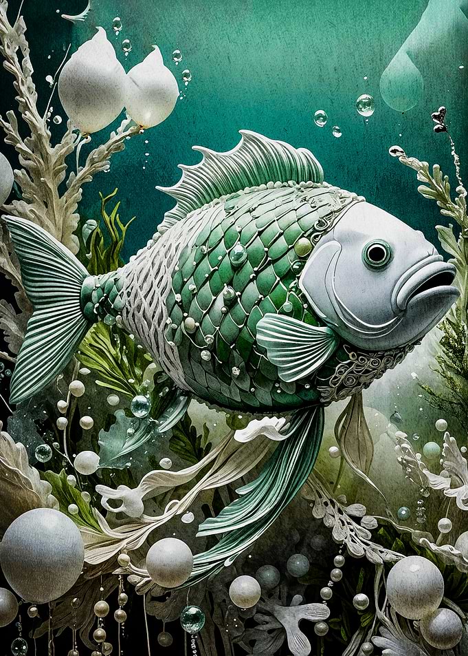 Paper Fish Sculpture