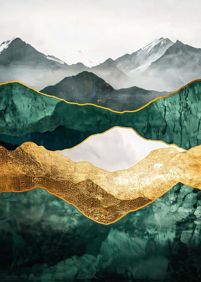 Abstract Mountain Landscape