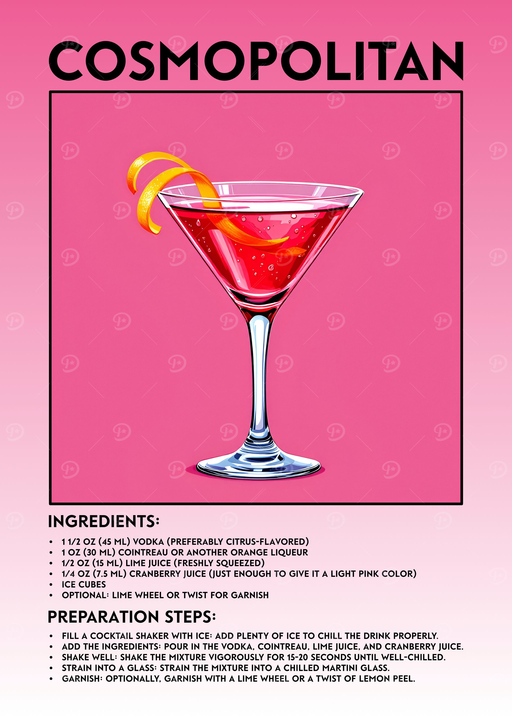 Cosmopolitan Cocktail Recipe