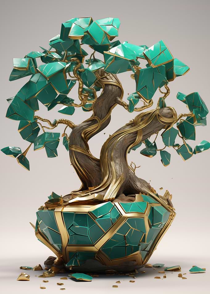 Gold & Jade Bonsai Tree