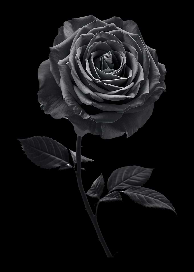 Black and White Rose