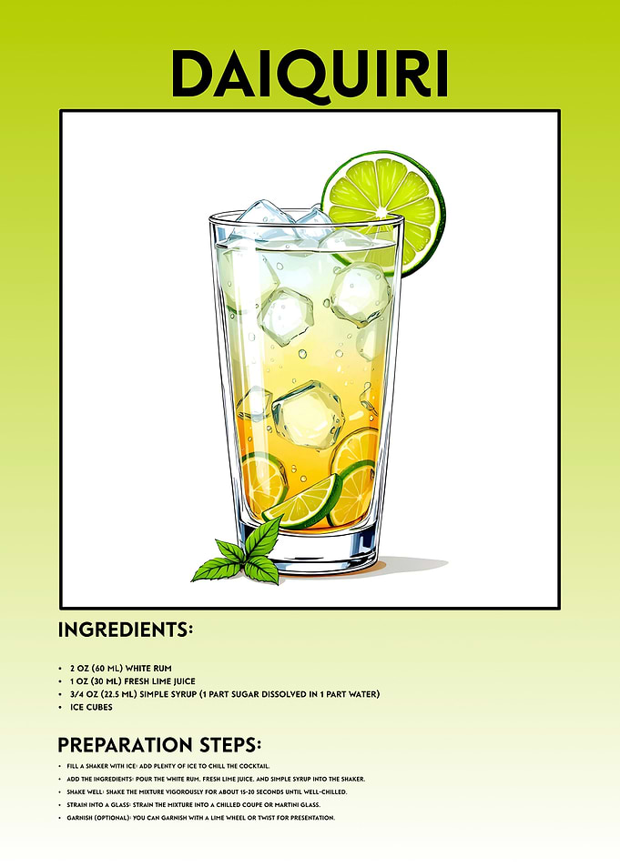 Daiquiri Cocktail Recipe