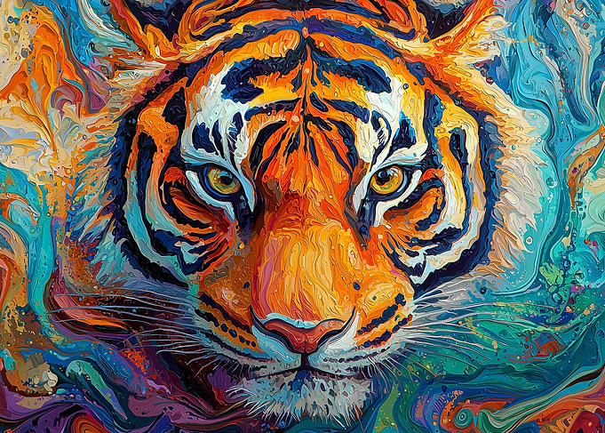 Tiger Portrait Painting