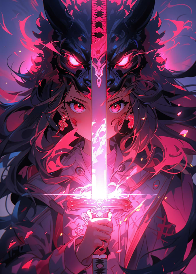 Anime Girl with Sword