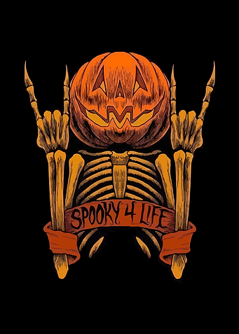 Spooky 4 Life Pumpkin Skeleton