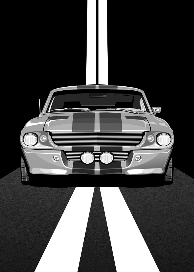 1967 Muscle Car Poster vector art