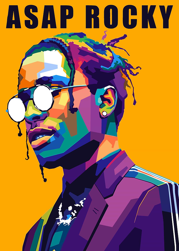 ASAP Rocky Pop Art Portrait